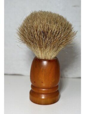 Vintage Butterscotch Bakelite Shaving Brush KLENZO U.S.A. Pure Badger B1130